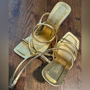 Schutz Gold Strap Heel size 7.5